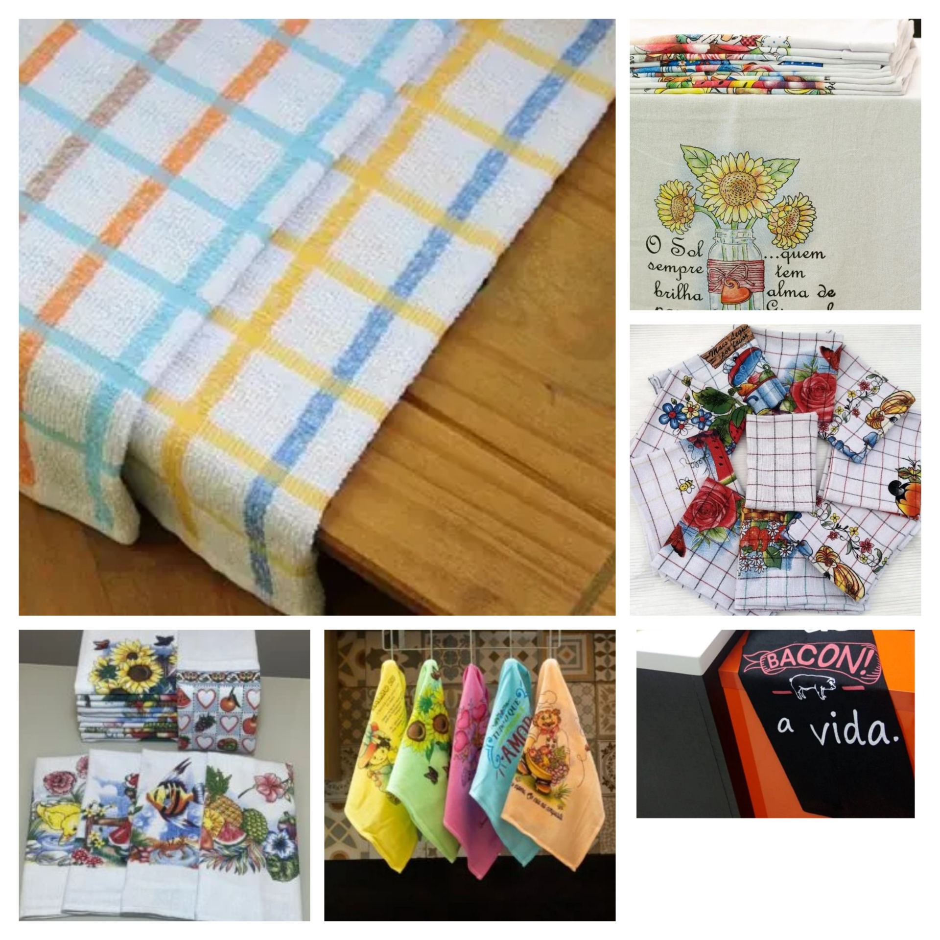 Panos de prato variados