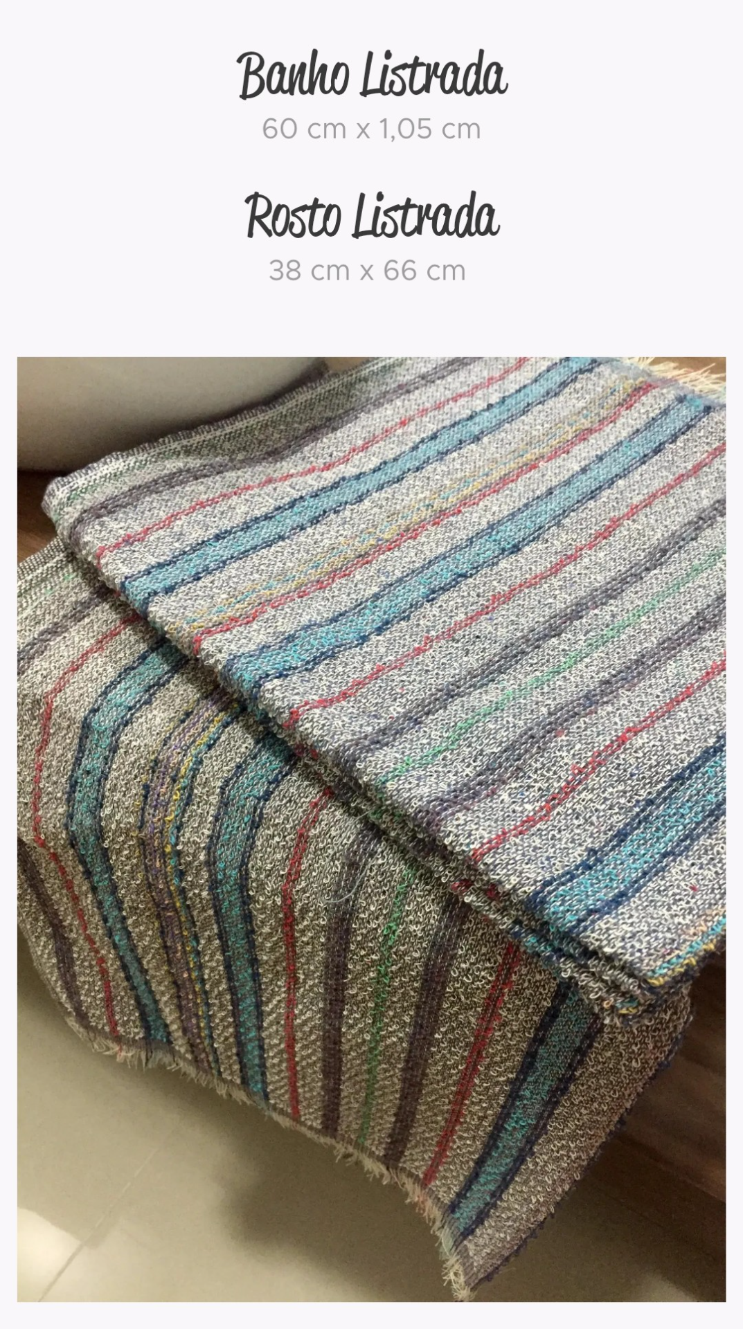 TOALHA DE BANHO E ROSTO LISTRADA 